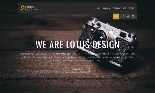 Lotus, fully responsive small business WordPress theme