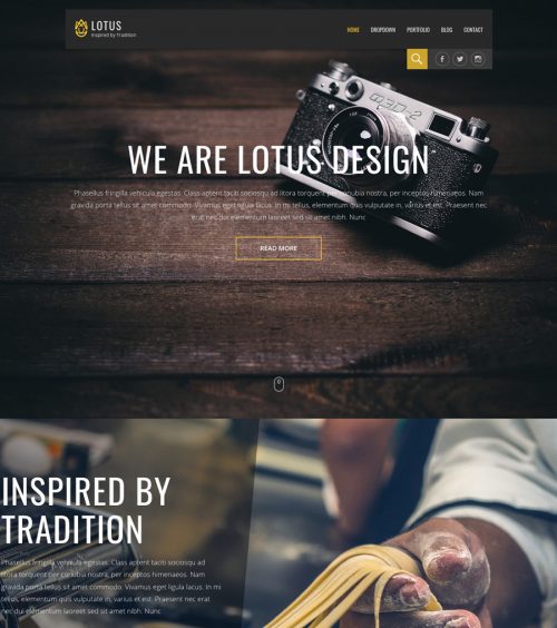 Lotus, fully responsive small business WordPress theme