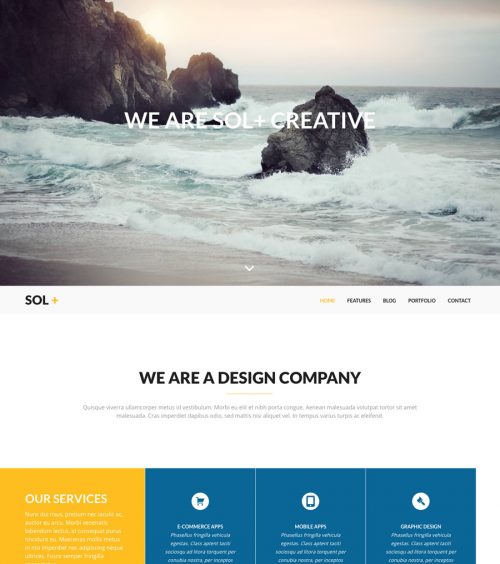 Sol, creative agencies WordPress theme