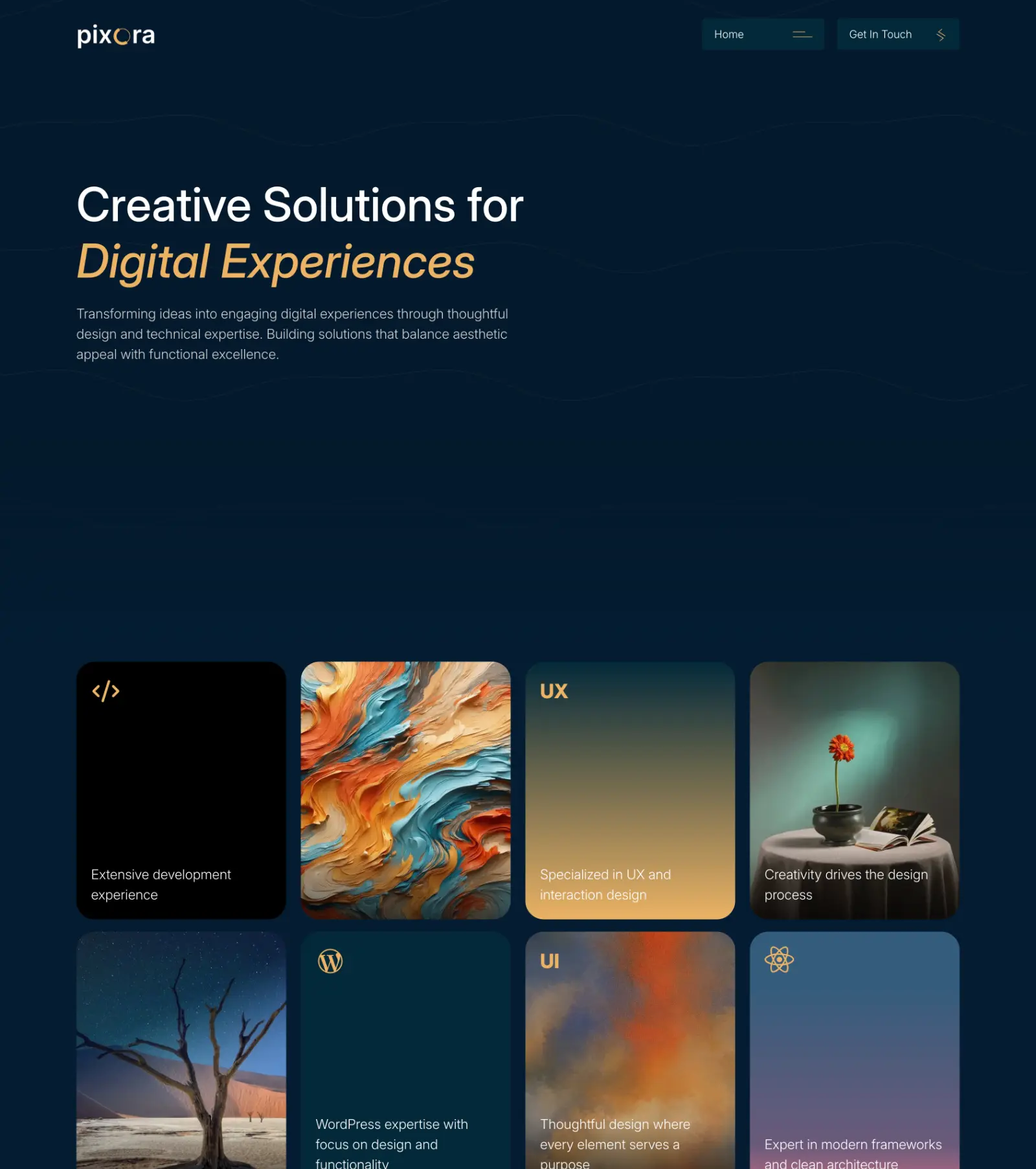 Introducing Pixora: A Modern Portfolio Theme with Stunning Visual Effects - Viva Themes